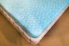 Himroo Staplon Bedsheet - The Azure Whisper