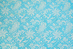 Himroo Staplon Bedsheet - The Azure Whisper