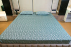 Himroo Staplon Bedsheet - The Sky Pearl