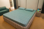 Himroo Staplon Bedsheet - The Sky Pearl