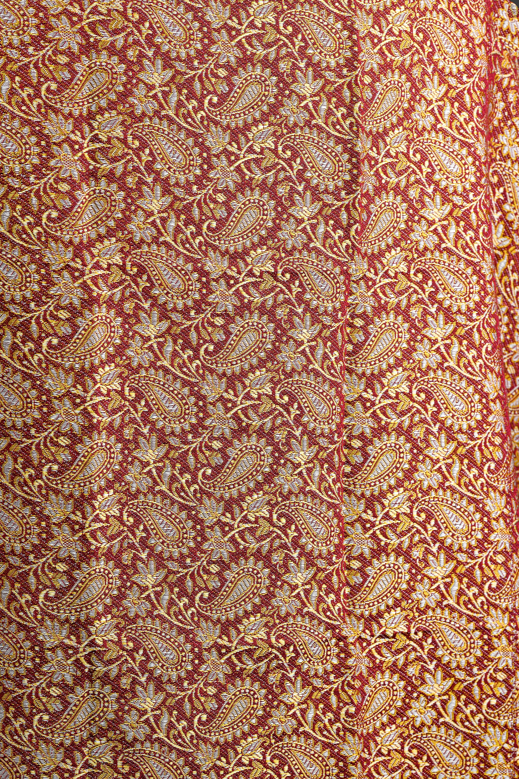 Himroo Shawl - The Burgundy Royale