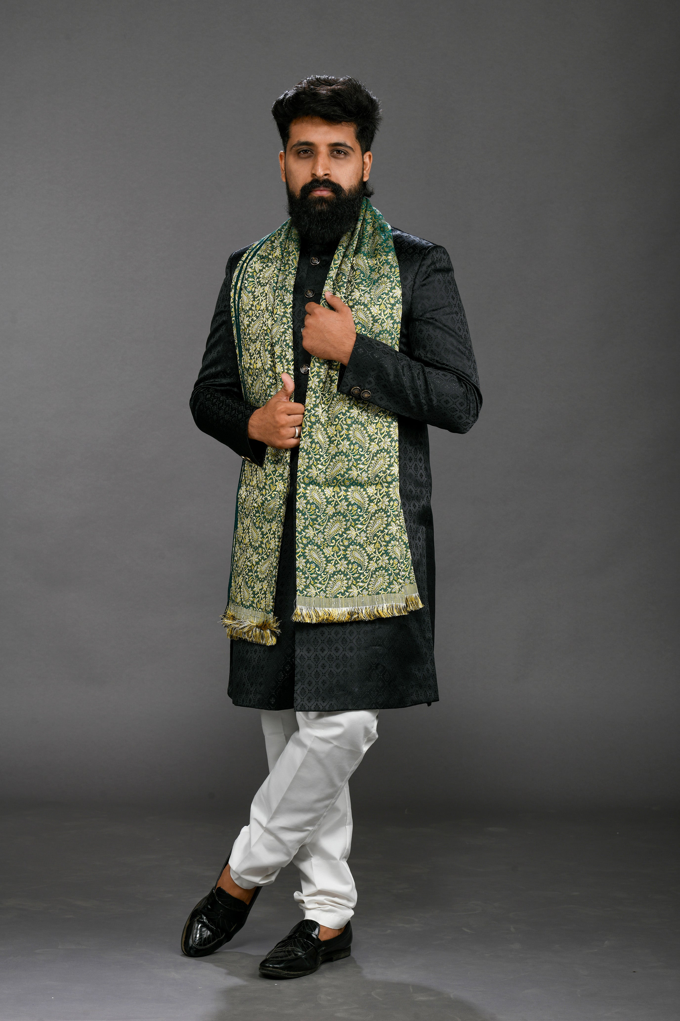 Himroo Shawl - The Emerald Dusk