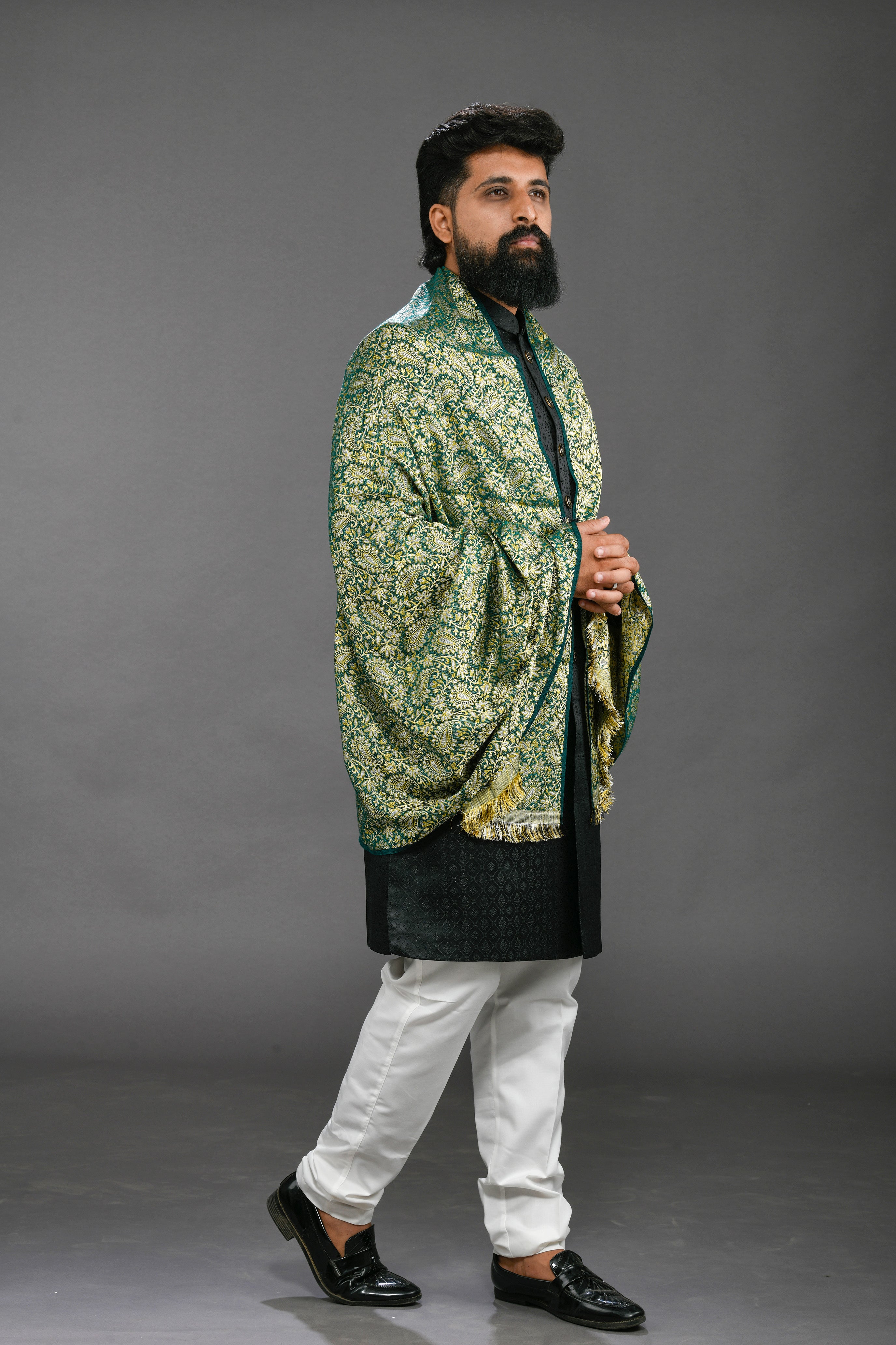 Himroo Shawl - The Emerald Dusk