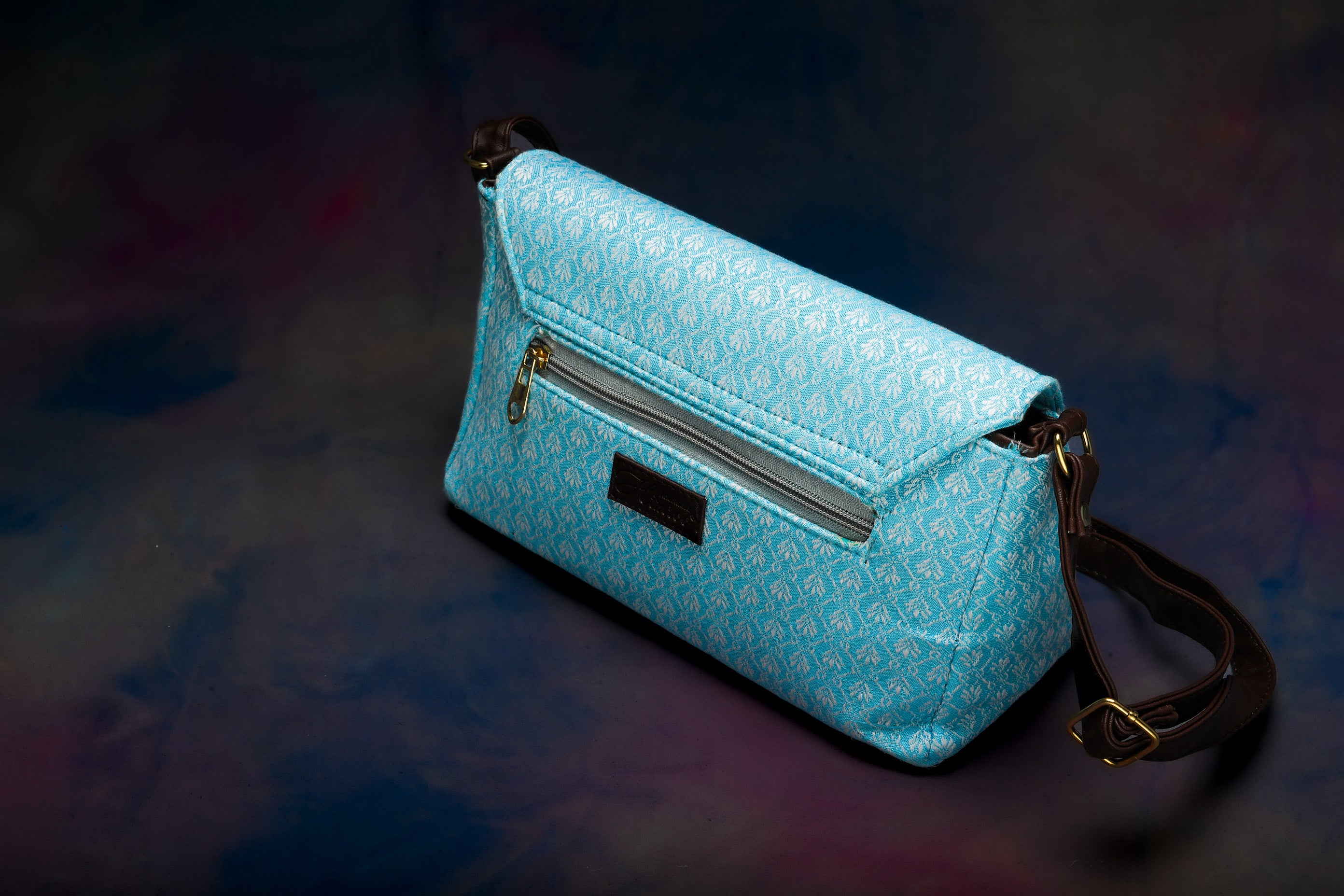 Himroo Handbag - The Azure Dream