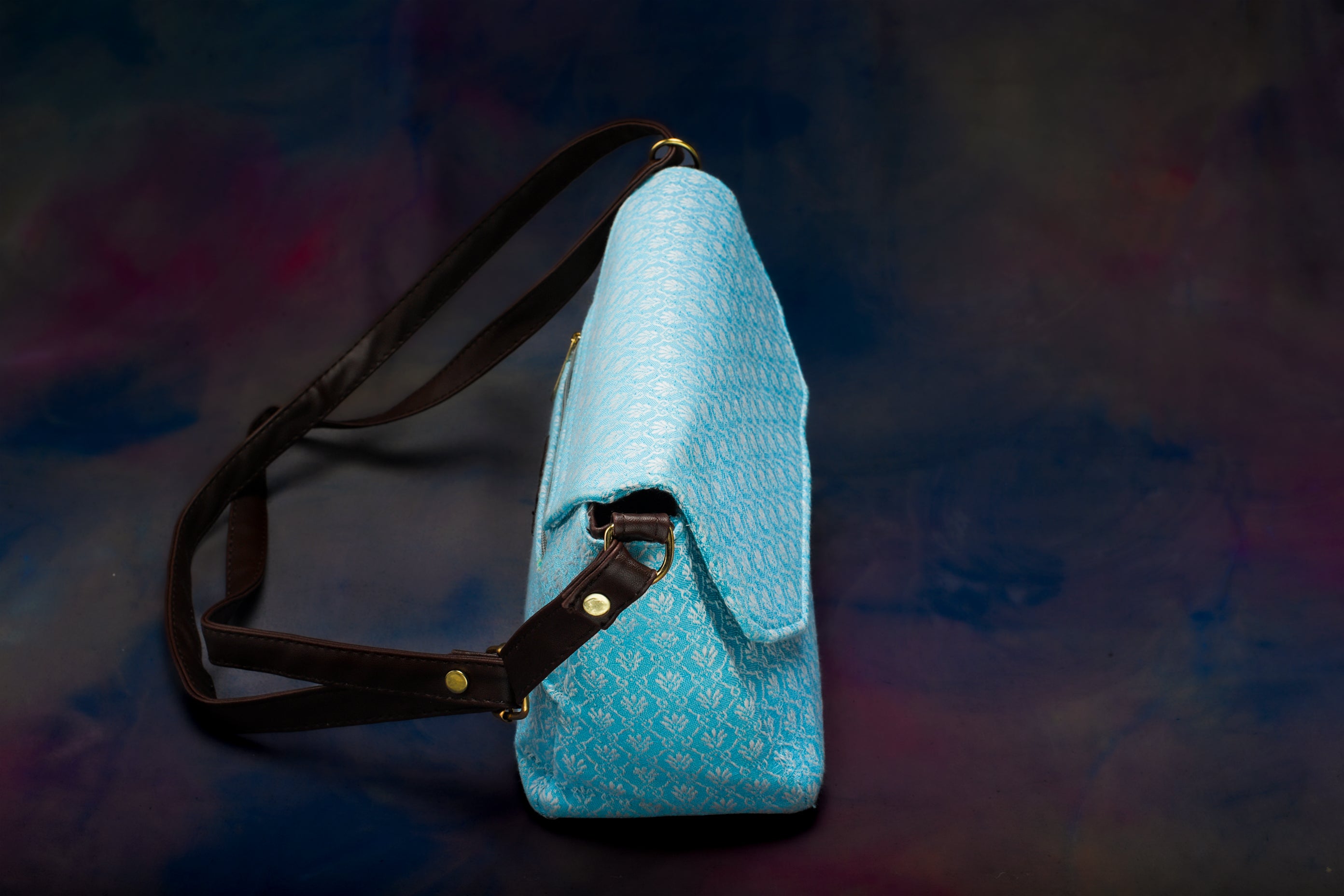 Himroo Handbag - The Azure Dream