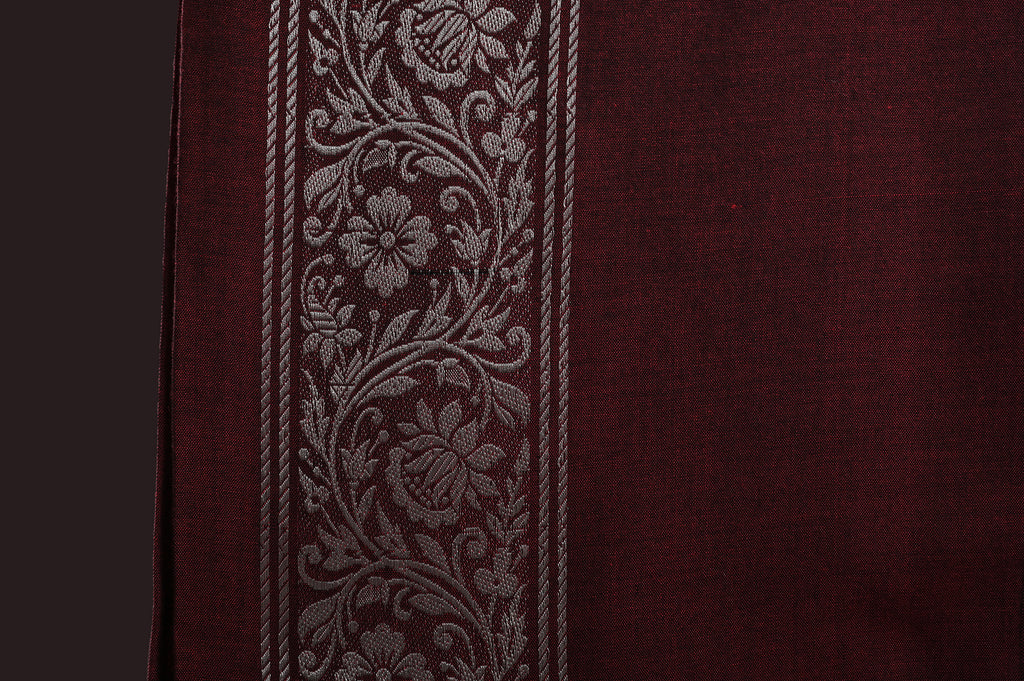 Himroo Novelty Dark Shawl - The Ruby Veil