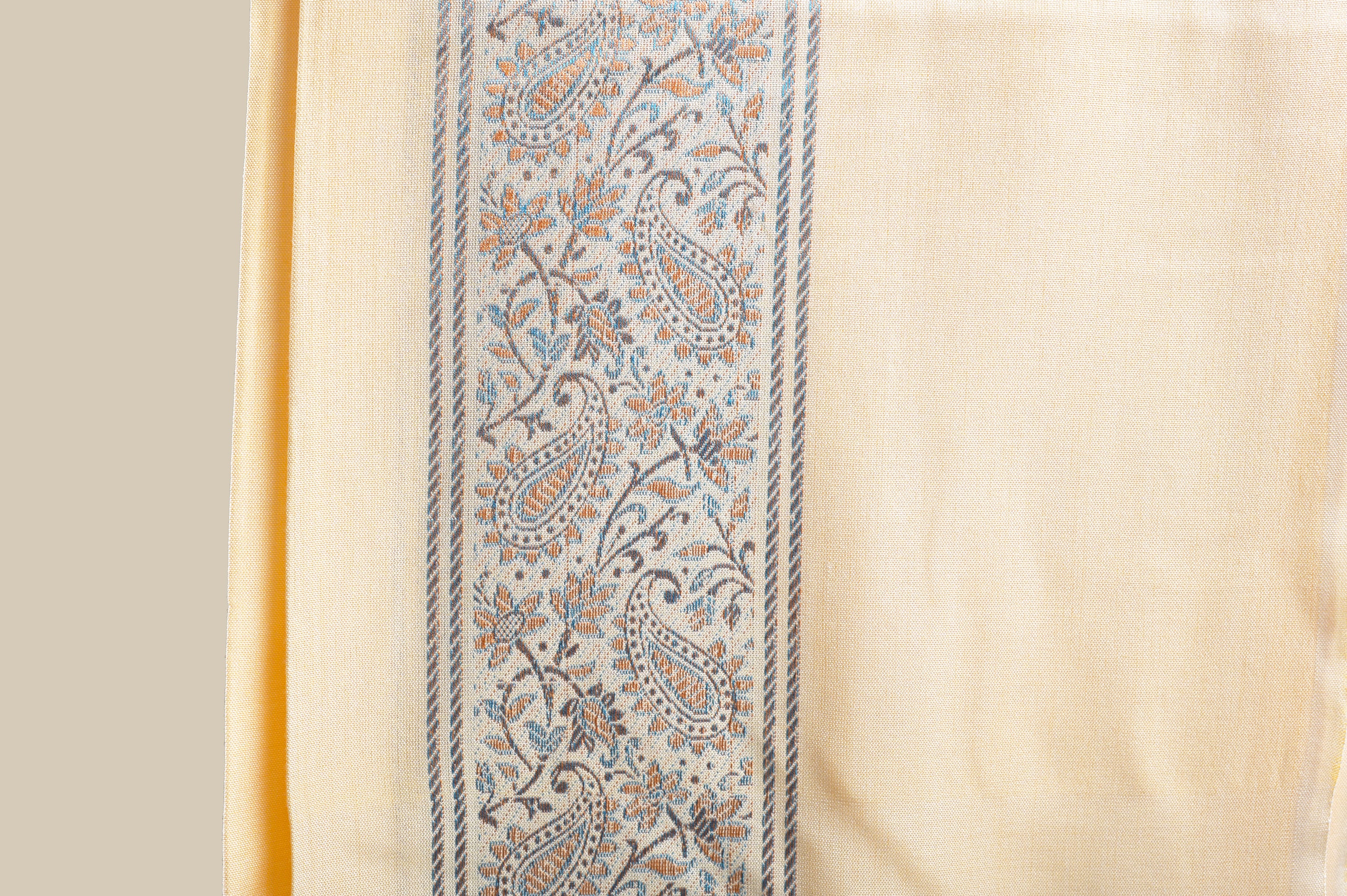 Himroo Novelty Light Shawl - The Cream Dusk