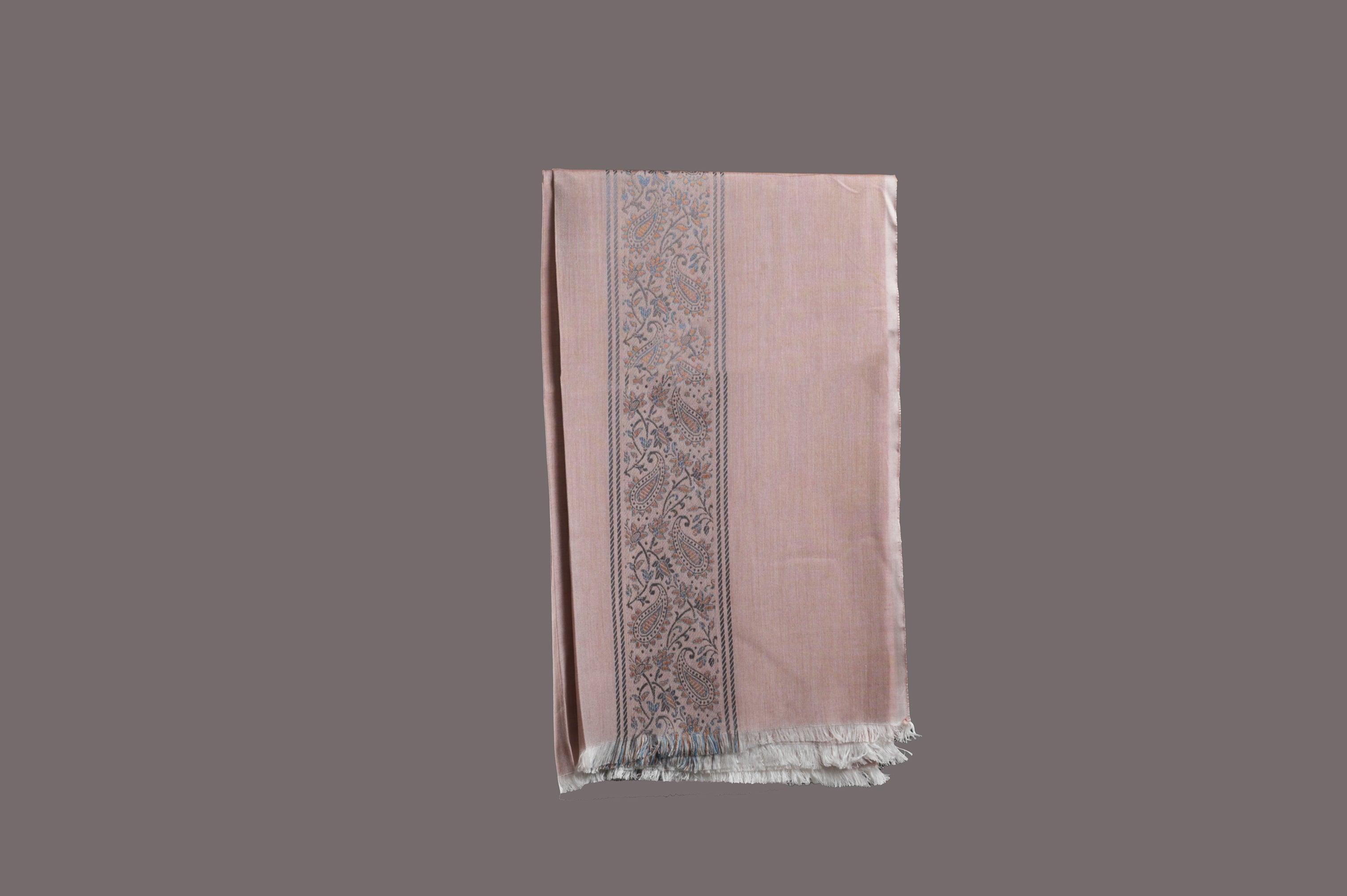 Himroo Novelty Light Shawl - The Peach Dew