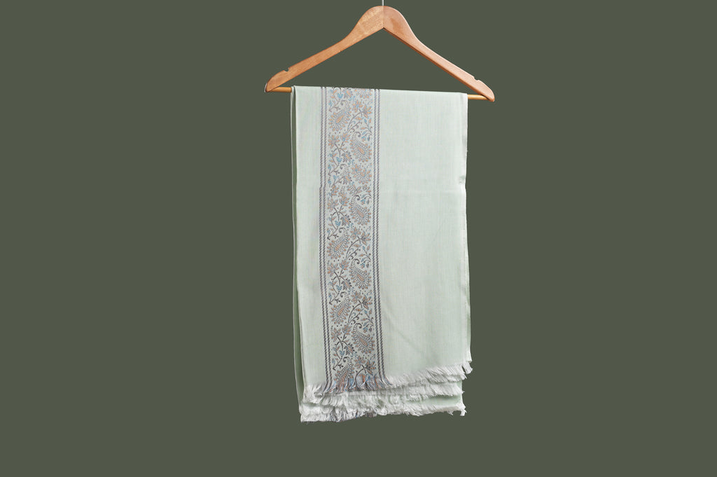 Himroo Novelty Light Shawl - The Mint Whisper