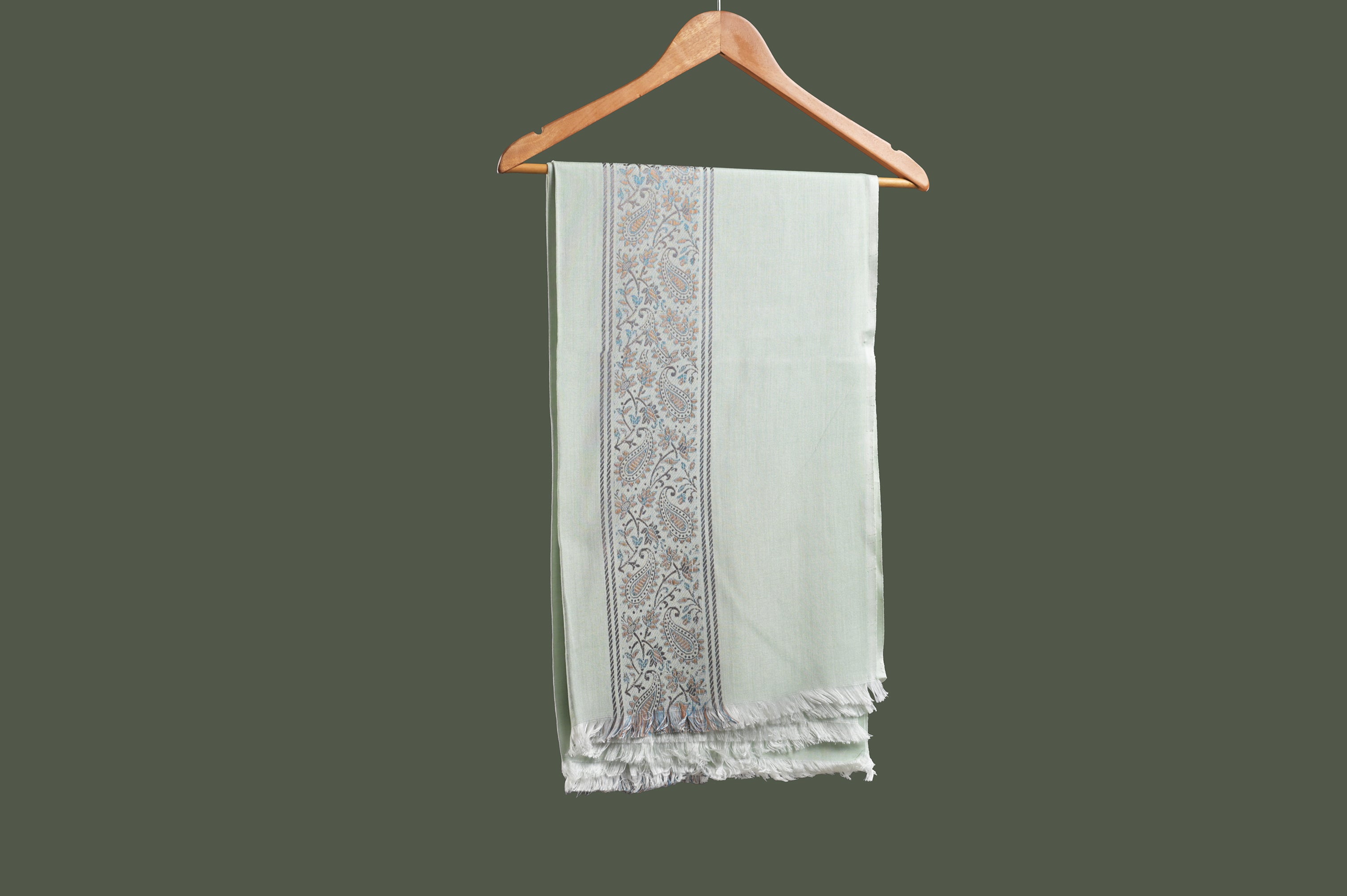 Himroo Novelty Light Shawl - The Mint Whisper
