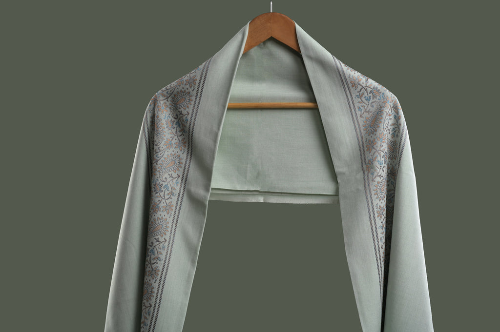 Himroo Novelty Light Shawl - The Mint Whisper