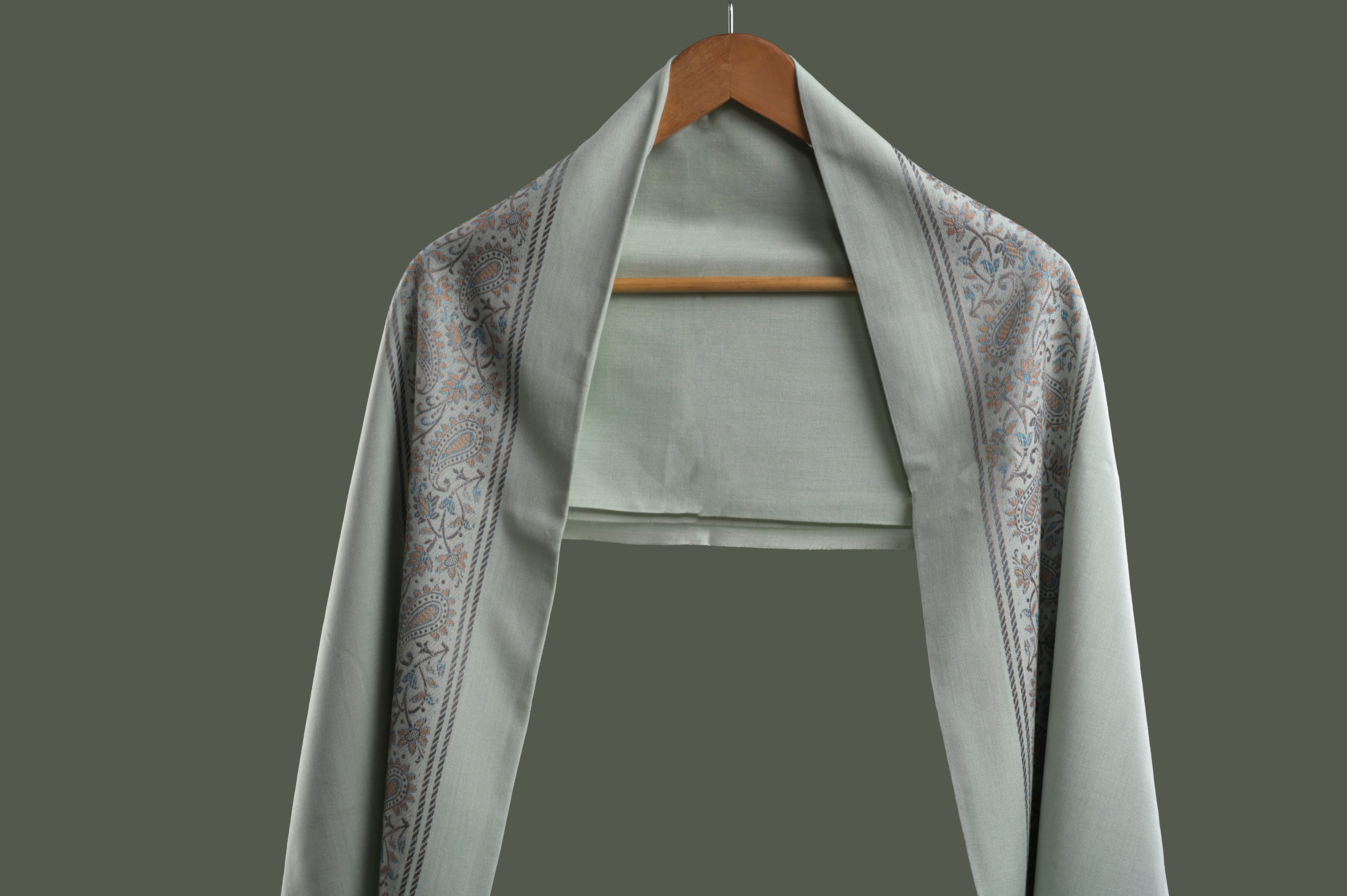 Himroo Novelty Light Shawl - The Mint Whisper