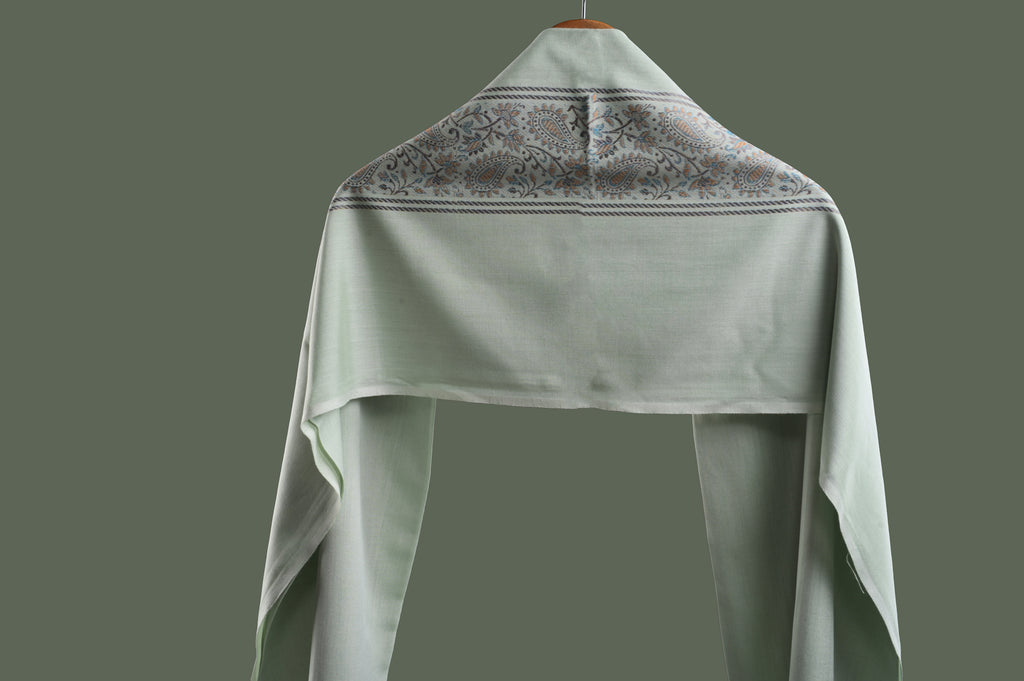 Himroo Novelty Light Shawl - The Mint Whisper
