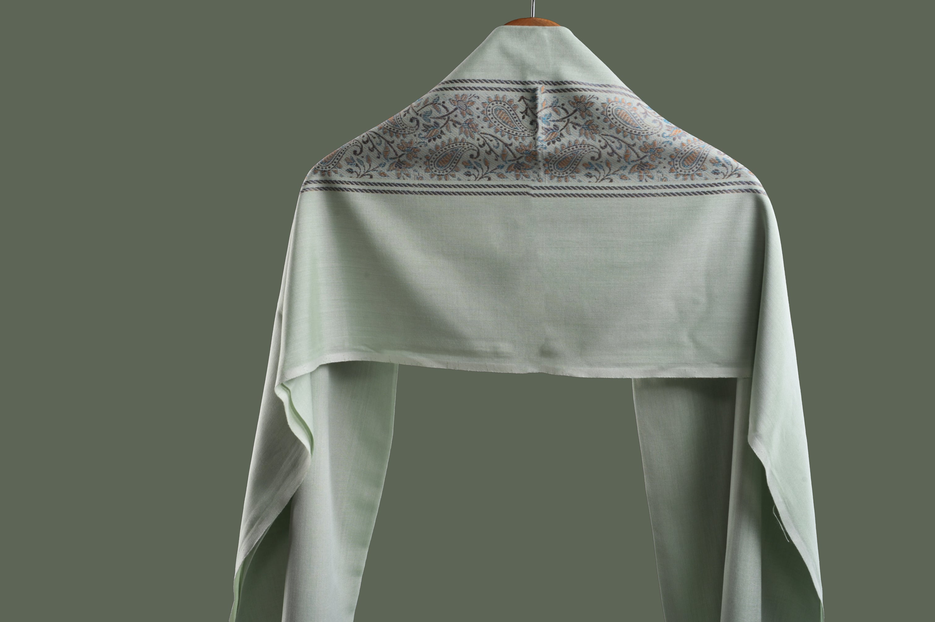 Himroo Novelty Light Shawl - The Mint Whisper