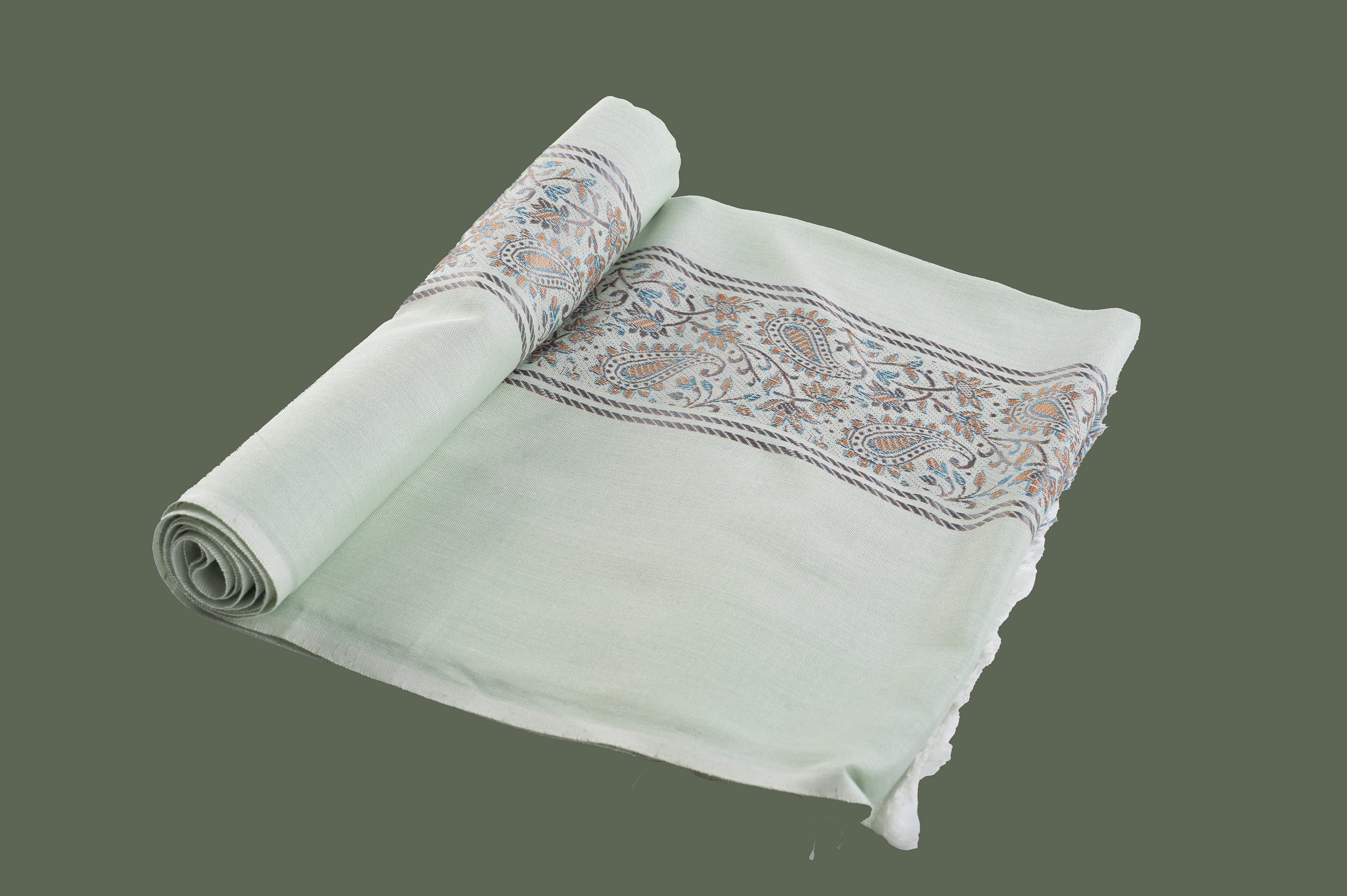 Himroo Novelty Light Shawl - The Mint Whisper