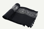 Himroo Novelty Dark Shawl - The Obsidian Charm