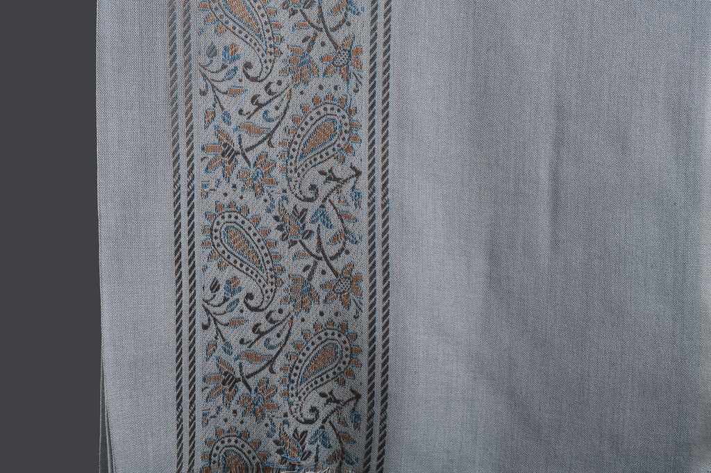 Himroo Novelty Light Shawl - The Sky Veil