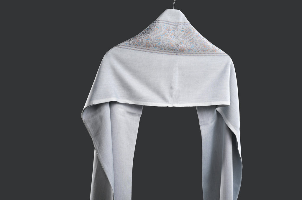 Himroo Novelty Light Shawl - The Sky Veil
