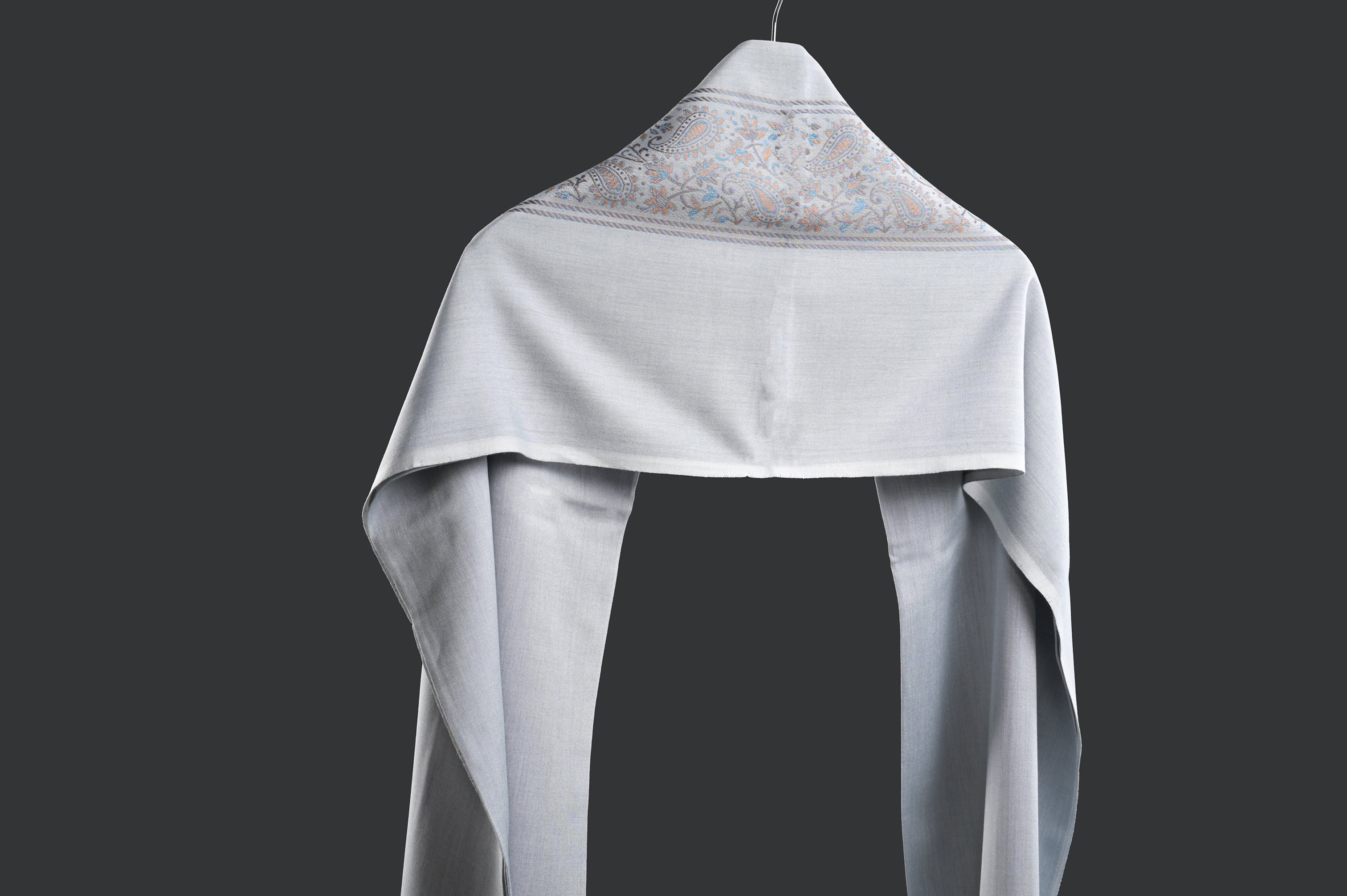 Himroo Novelty Light Shawl - The Sky Veil
