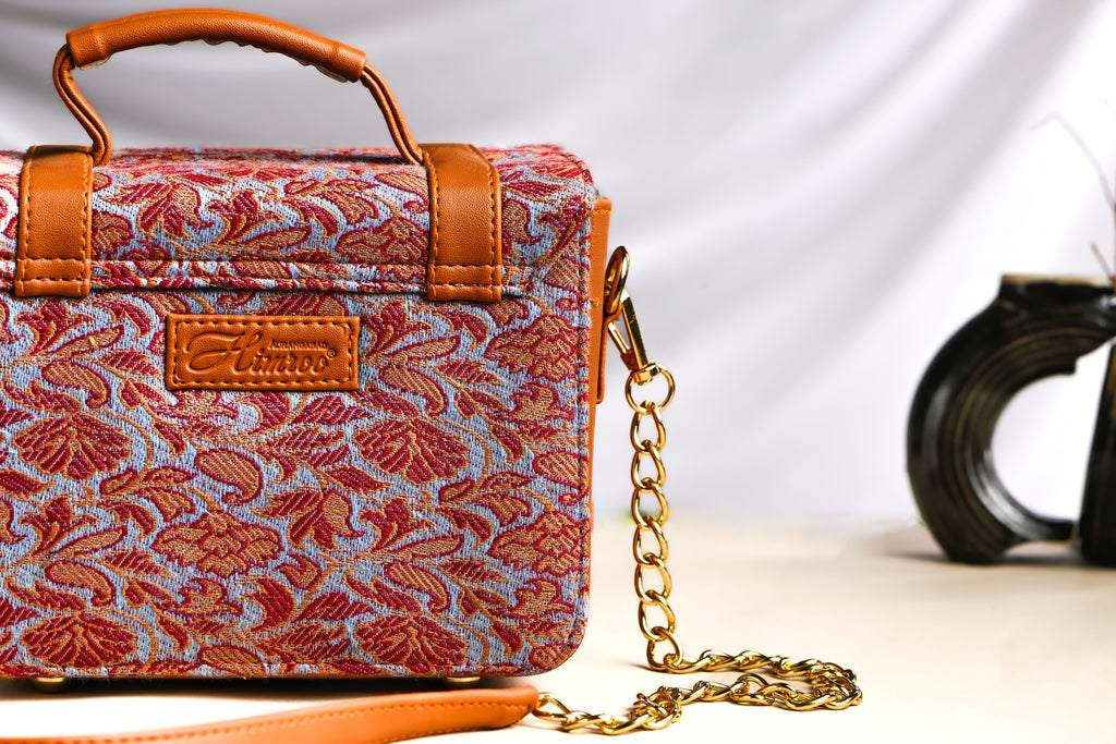 Himroo Handbag - The Royal Rouge