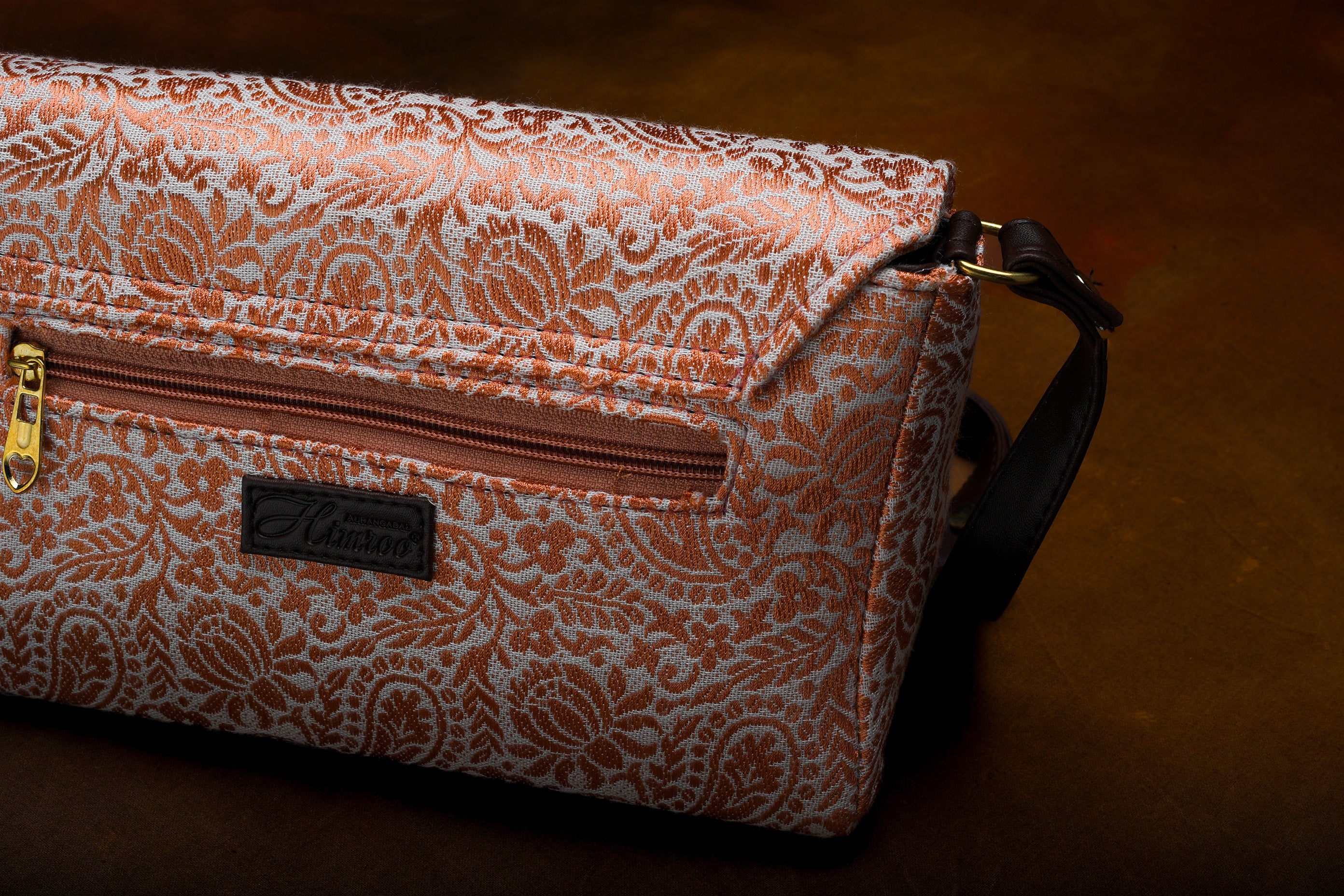Himroo Handbag - The Amber Mist