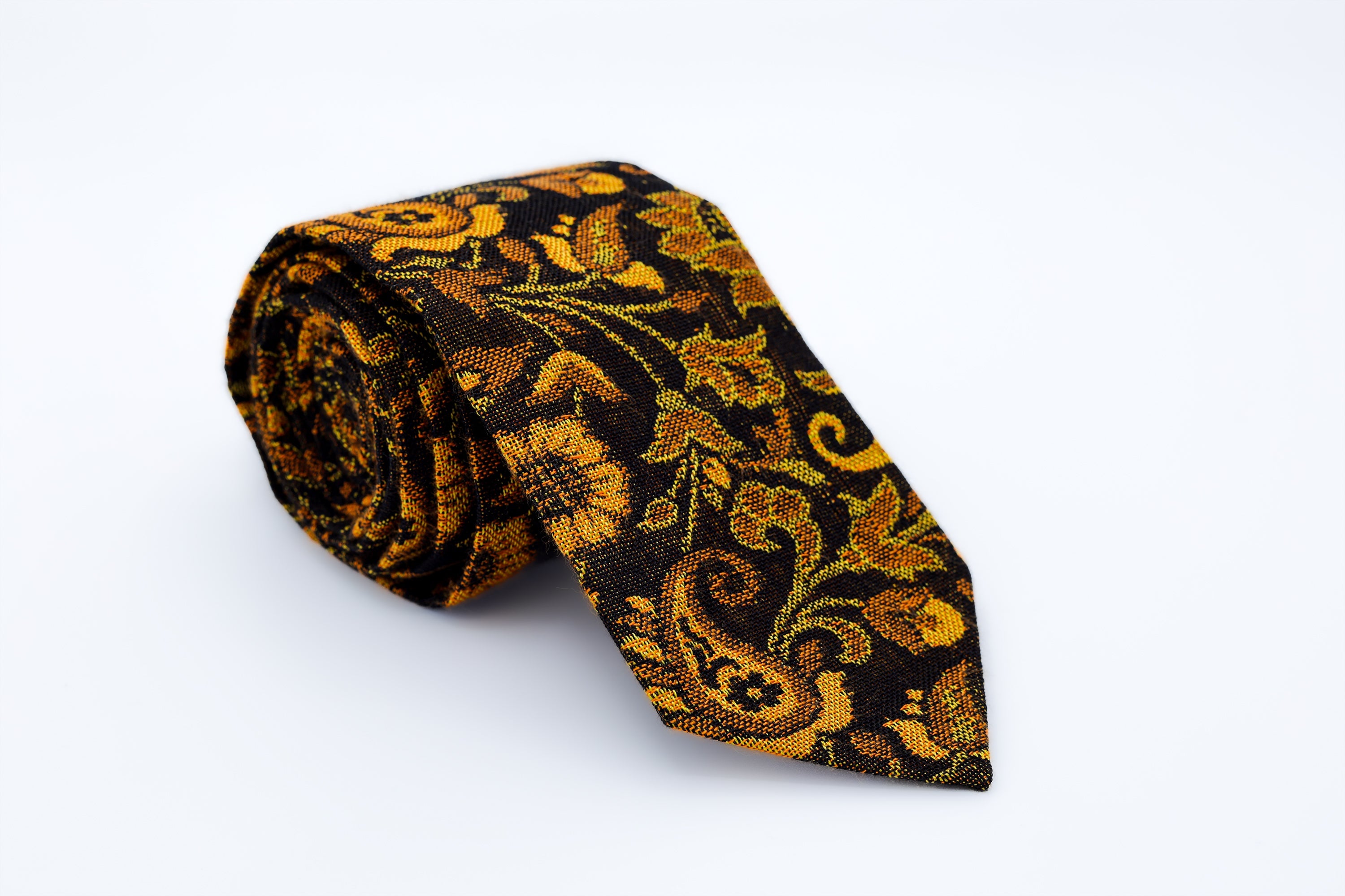 Himroo Tie - Amber Sunset