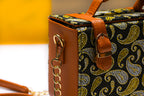 Himroo Handbag - The Noir Bloom
