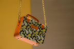 Himroo Handbag - The Noir Bloom