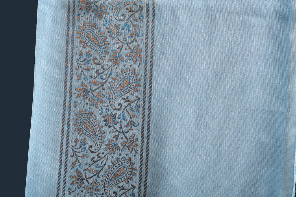 Himroo Novelty Light Shawl - The Blue Mirage
