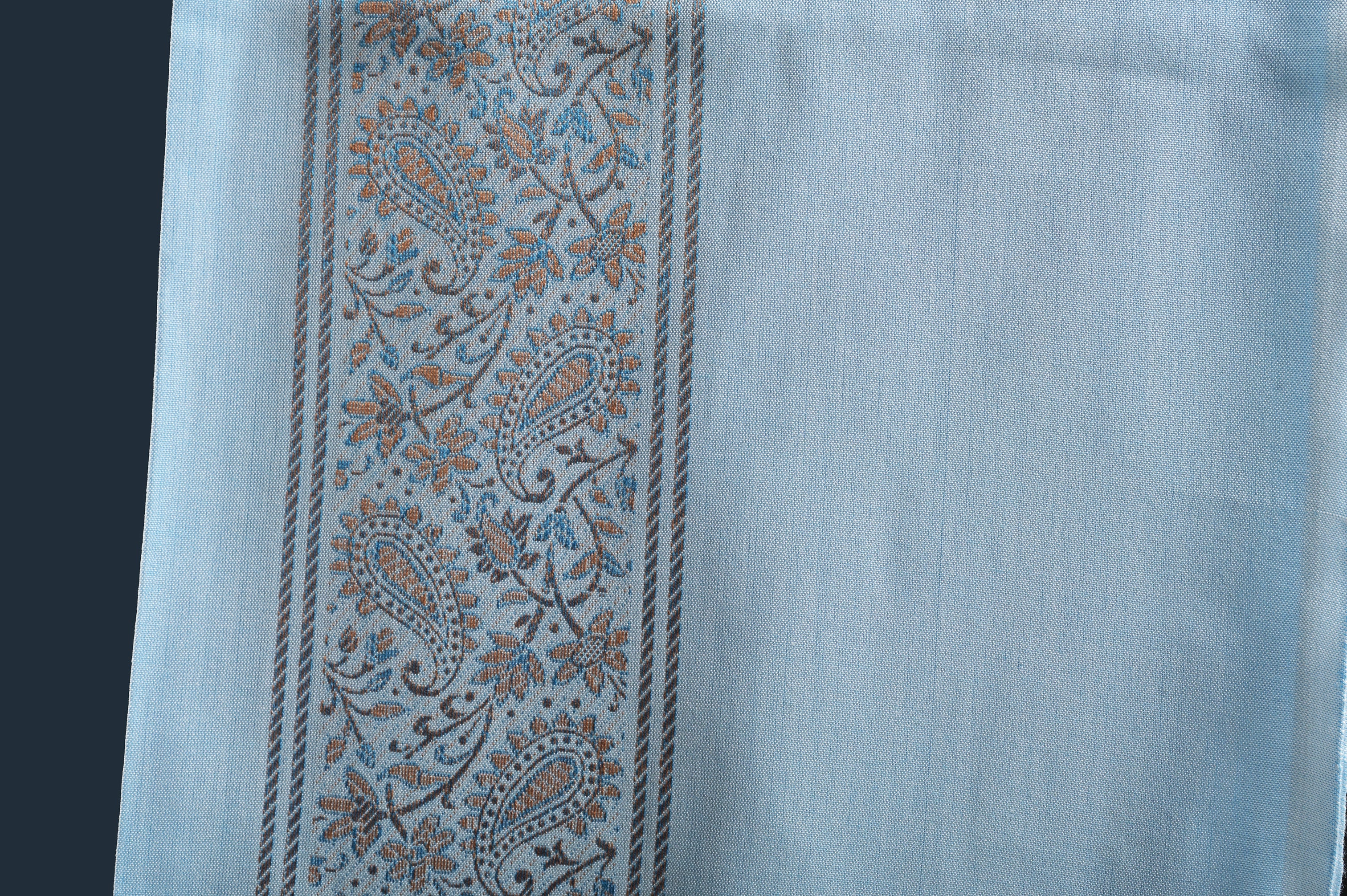 Himroo Novelty Light Shawl - The Blue Mirage