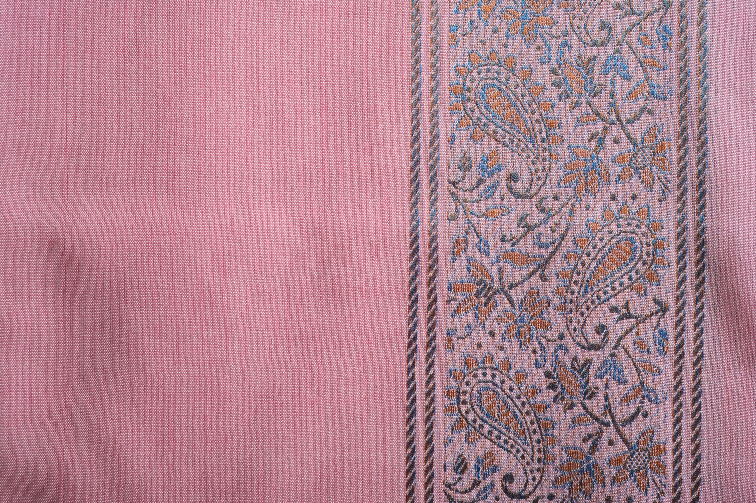 Himroo Novelty Light Shawl - The Rose Sand